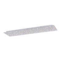 Just Light LED-Deckenleuchte SPARKLE 14672-55 stahlfarbig Metall B/H/T: ca. 25x4x100 cm 1 Brennstellen SPARKLE - stahlfarbig (25,00/4,00/100,00cm) - Just Light