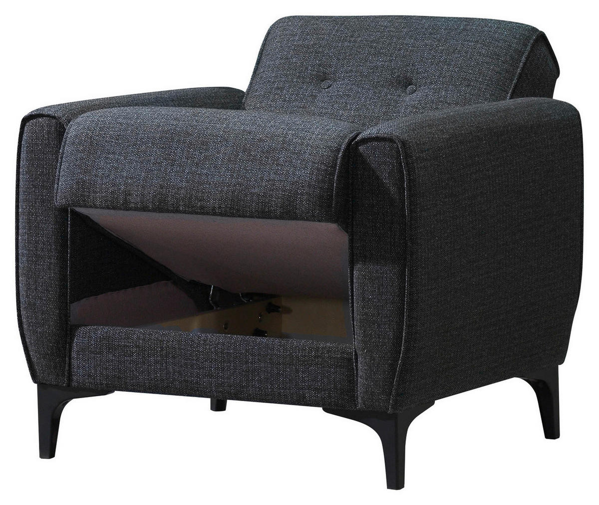 Sofa 3-2-1 San Marino anthrazit Microfaser San Marino - schwarz/anthrazit