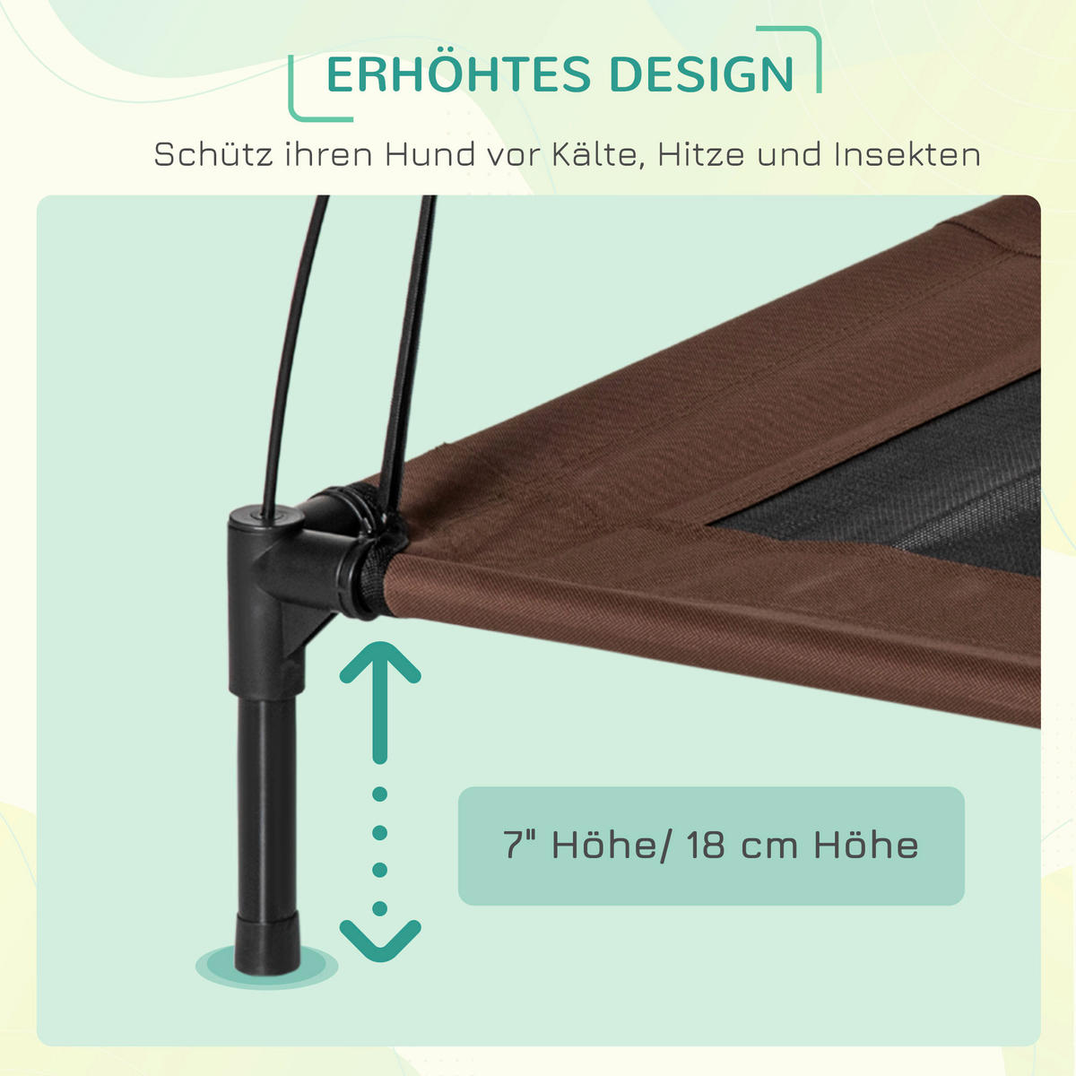 PawHut Hunde-Zubehör schwarz Polypropylen B/H/L: ca. 61x76x73 cm Hundebett - schwarz (73,00/61,00/76,00cm) - PawHut