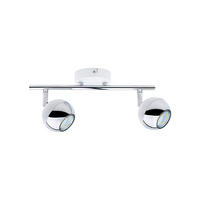SPOT Light Spotbalken 2502228 weiß Chrom Metall B/H/T: ca. 30x16x8 cm GU10 2 Brennstellen Bianca - weiß/Chrom (30,00/16,00/8,00cm) - SPOT Light