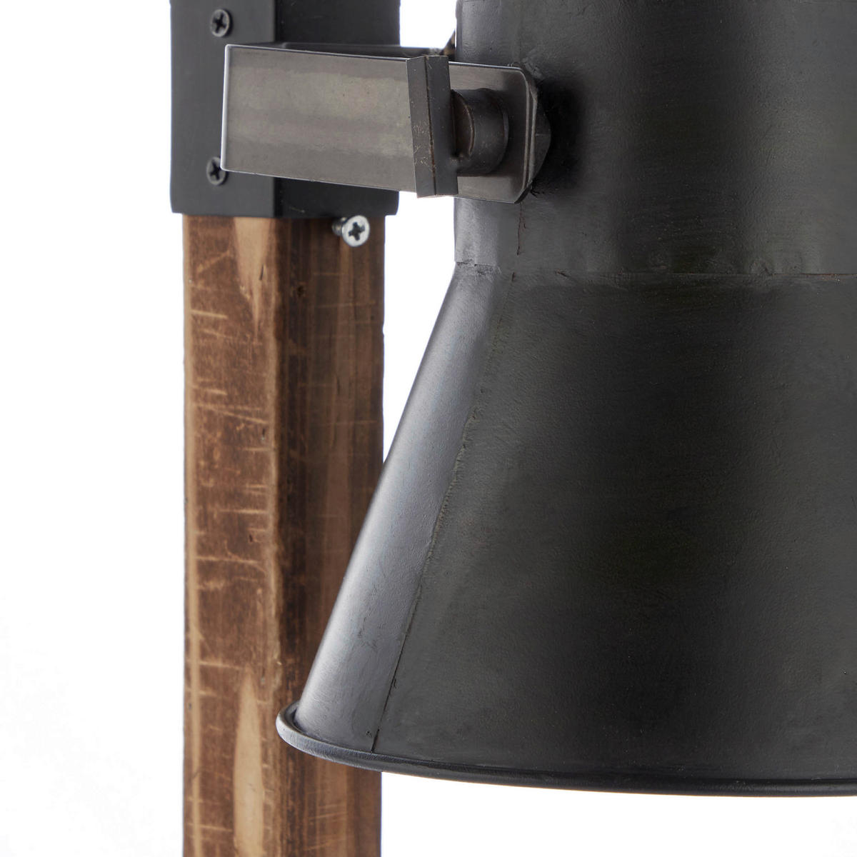 Brilliant Tischleuchte 82149/46 schwarz braun Metall Holz B/H/T: ca. 29x55x16 cm E27 1 Brennstellen Plow - braun/schwarz (29,00/55,00/16,00cm) - Brilliant