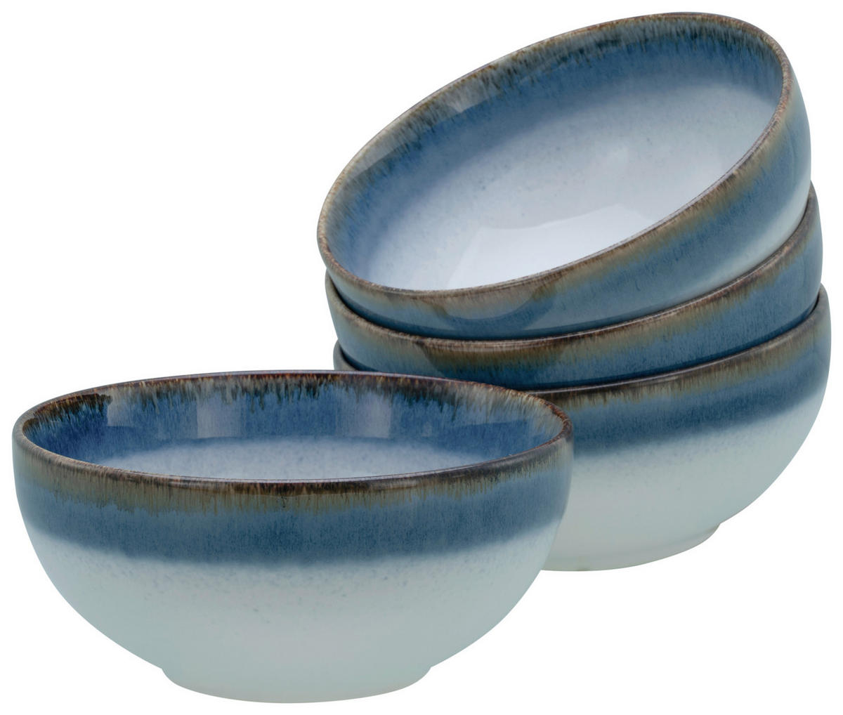CreaTable Schüssel-Set Cascade blau Steinzeug Cascade - blau - CreaTable