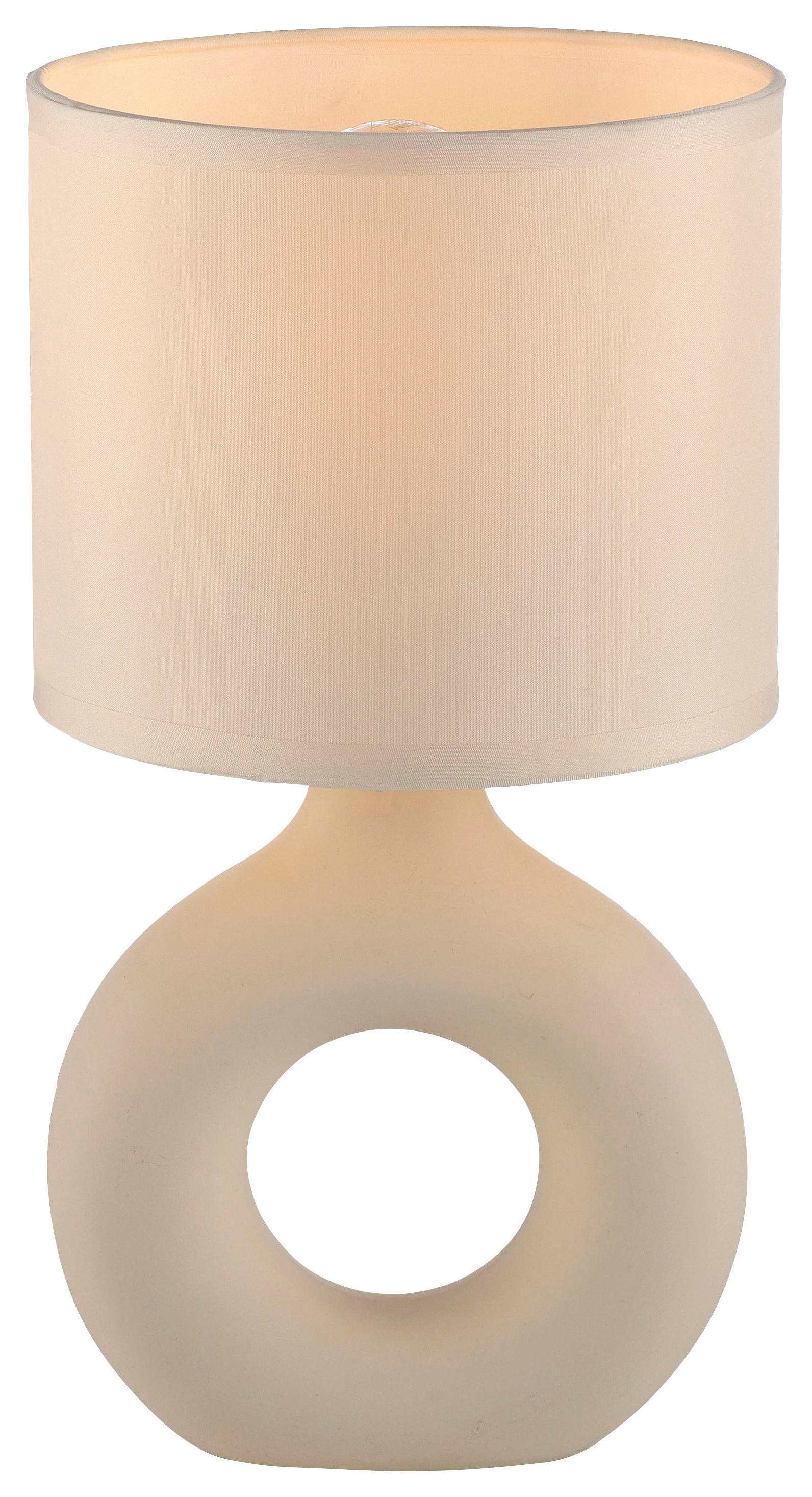 Just Light Tischleuchte beige Stoff Keramik H/L/D: ca. 30x16x16 cm null 1 Brennstellen Tischleuchte_Carara - beige (16,00/30,00cm) - Just Light