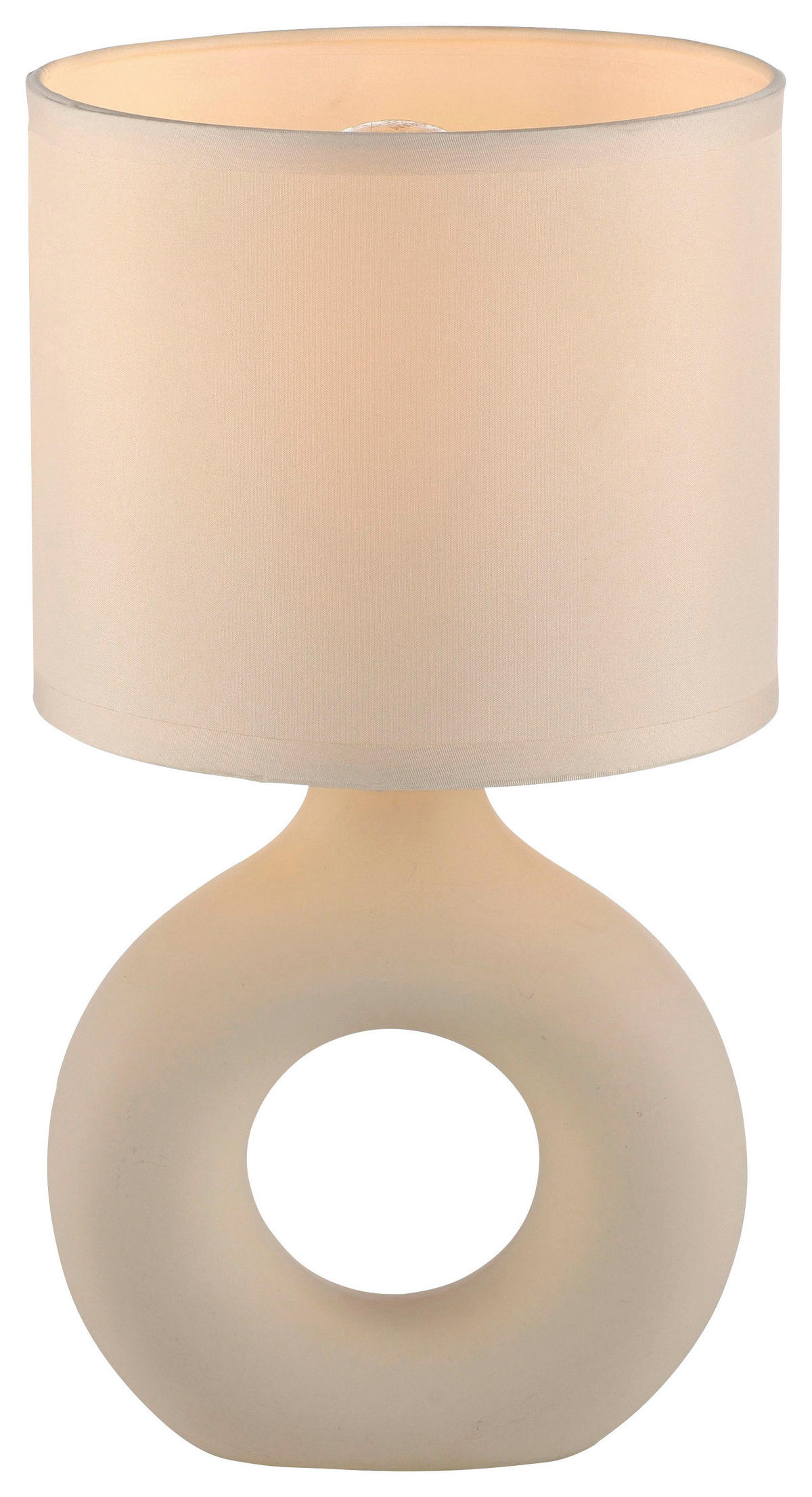 Just Light Tischleuchte beige Stoff Keramik H/L/D: ca. 30x16x16 cm null 1 Brennstellen Tischleuchte_Carara - beige (16,00/30,00cm) - Just Light