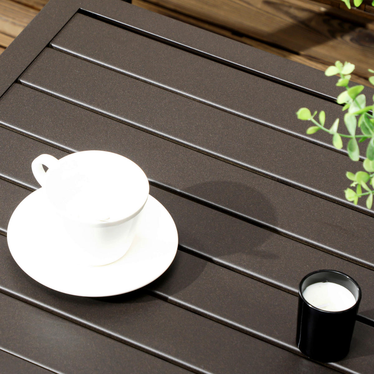 Outsunny Beistelltisch Beistelltisch - braun (91,00/51,00/46,00cm) - Outsunny