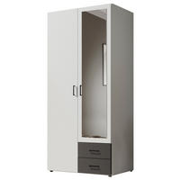 Kleiderschrank Base 2 weiß Graphit B/H/T: ca. 81x176x51 cm Base 2 - weiß/Graphit (81,00/176,00/51,00cm)