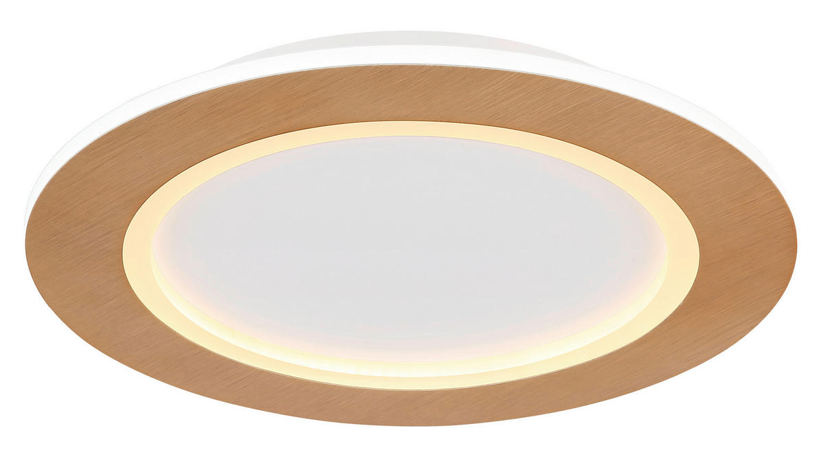 GLOBO LED-Deckenleuchte Opal weiß Acryl Metall H/D: ca. 5x40 cm CLAY - weiß/Opal (40,00/5,00cm) - GLOBO