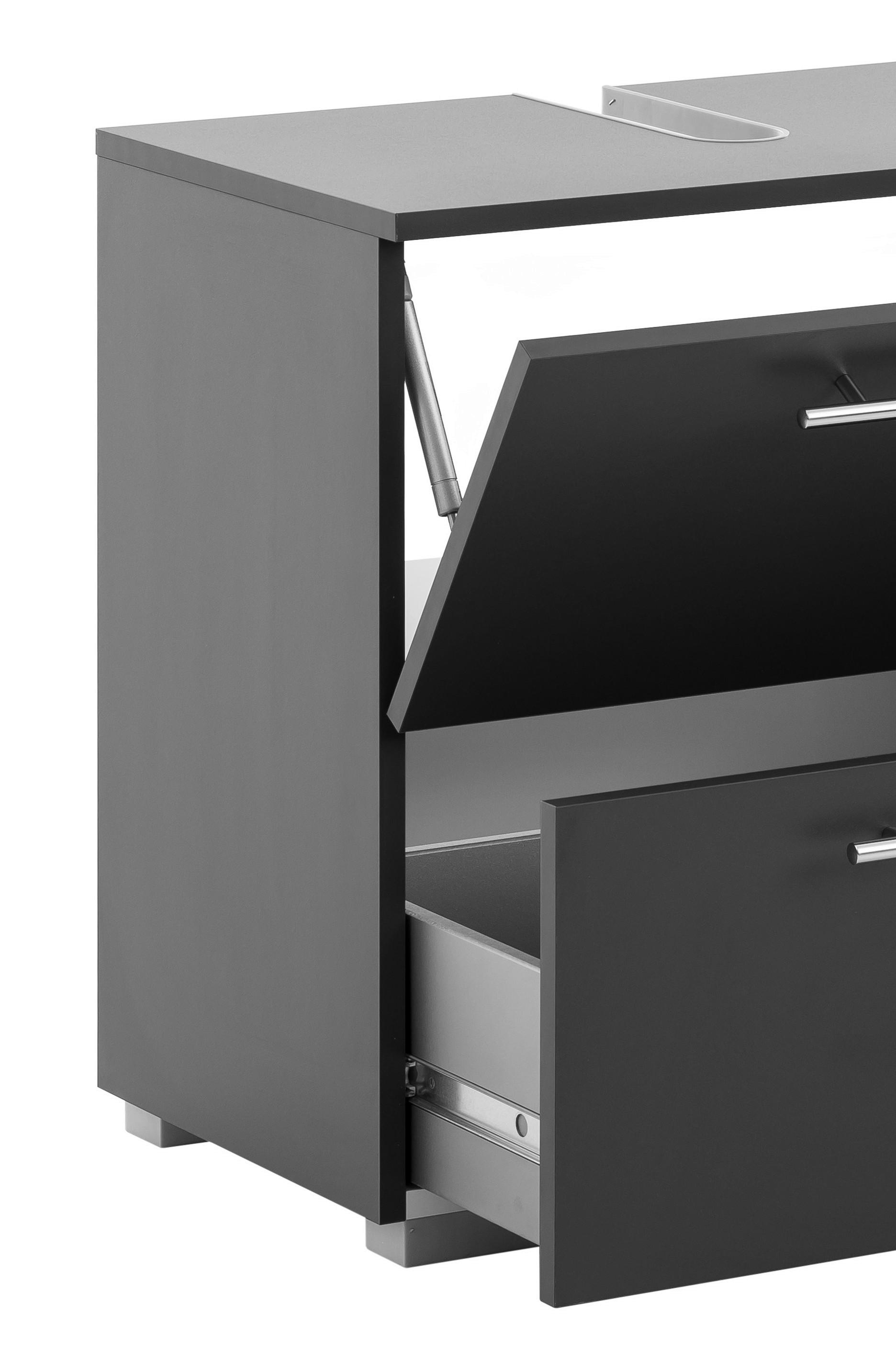 Waschbeckenunterschrank Carlos anthrazit B/H/T: ca. 80,2x59,1x35 cm Carlos - anthrazit (80,20/59,10/35,00cm) - Möbelpartner