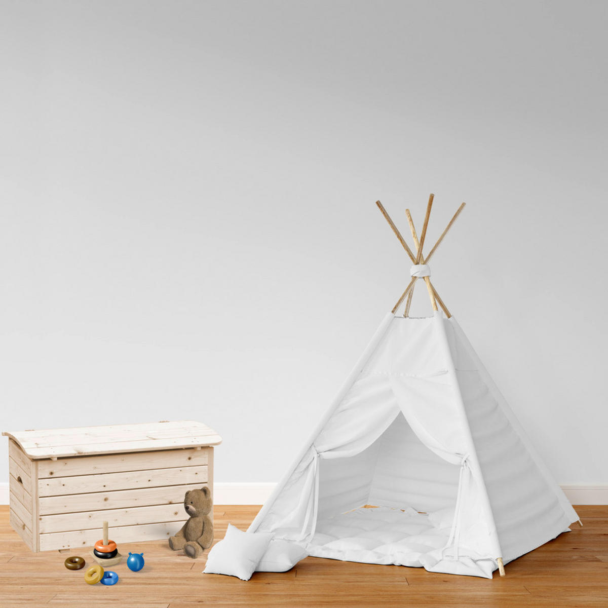 Timbela Aufbewahrungsbox M034 natur Holz B/H/L: ca. 80x47x50 cm M034 - natur (50,00/80,00/47,00cm) - Timbela