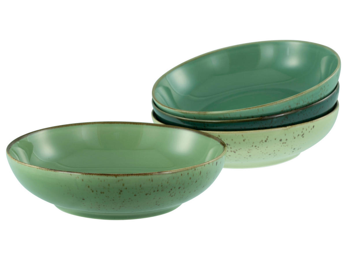 CreaTable Schüssel-Set Nature Collection Green Life grün Steinzeug Nature Collection Green Life - grün - CreaTable