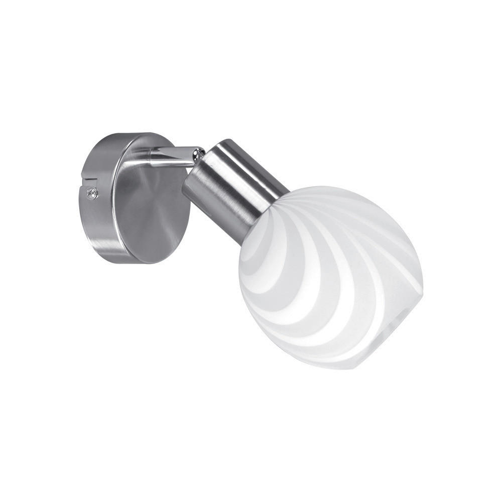 SPOT Light Spot 2841012 nickel matt weiß Metall Glas B/H/T: ca. 8x22x8 cm E14 1 Brennstellen Sara - weiß/nickel matt (8,00/22,00/8,00cm) - SPOT Light