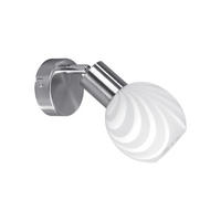SPOT Light Spot 2841012 nickel matt weiß Metall Glas B/H/T: ca. 8x22x8 cm E14 1 Brennstellen Sara - weiß/nickel matt (8,00/22,00/8,00cm) - SPOT Light