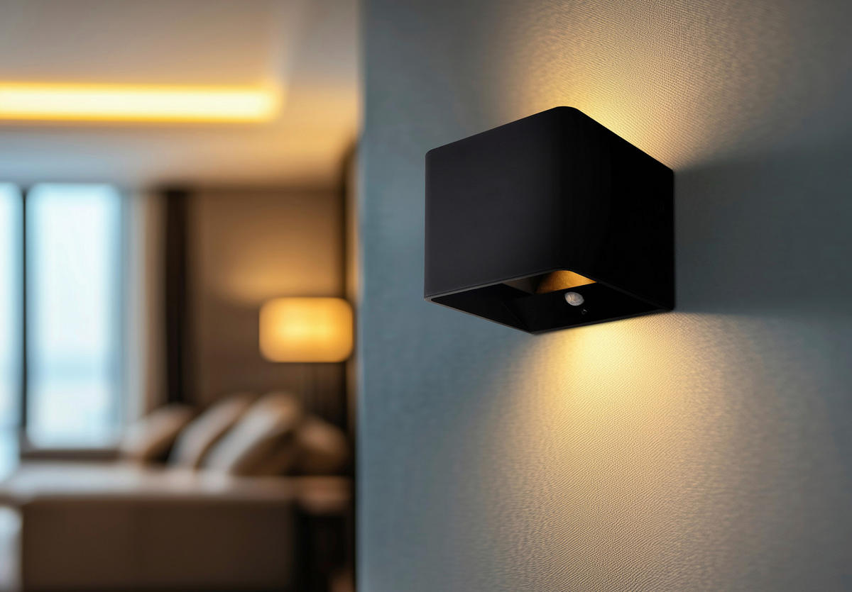 GLOBO LED-Wandleuchte klar mattschwarz PVC Kunststoff Metall B/H/L: ca. 10,1x8x10,2 cm 1 Brennstellen VERONIKA - klar/mattschwarz (10,20/10,10/8,00cm) - GLOBO