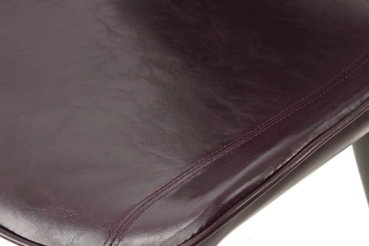 Stuhl Cecil 100 2er violett Kunstleder B/H/T: ca. 51x80x57 cm Cecil 100 2er - schwarz/violett (51,00/80,00/57,00cm) - 360 Living