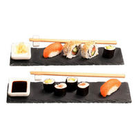 Kesper Sushi-Set grau Schiefer B/L: ca. 10x30 cm Sushiset_8tlg. - grau (10,00/30,00cm) - Kesper