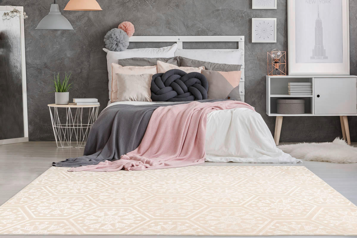360Living Teppich Monroe creme B/L: ca. 80x150 cm Monroe - creme (80,00/150,00cm) - 360Living