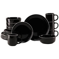 CreaTable Kombiservice Nordic Gourmet schwarz Steinzeug 16 tlg. Nordic Gourmet - schwarz - CreaTable