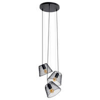 Näve Leuchten Pendelleuchte 7085122 schwarz Kunststoff Metall B/H/T: ca. 30x120x30 cm E27 3 Brennstellen Korie - schwarz (30,00/120,00/30,00cm) - Näve Leuchten