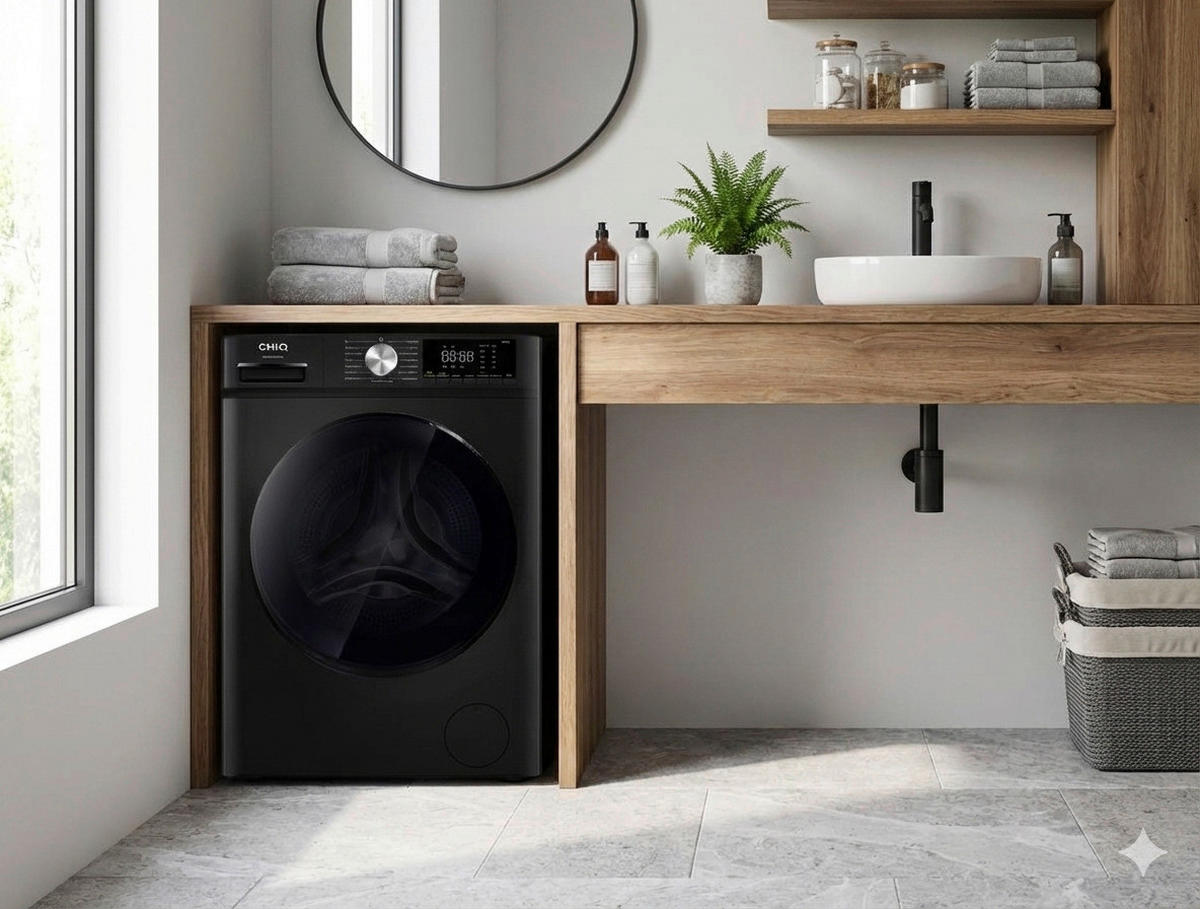 CHiQ Waschmaschine PO8M3XWGABL schwarz B/H/T: ca. 60x84,7x52 cm ca. 8 kg Waschmaschine PO8M3XWGABL - schwarz (60,00/84,70/52,00cm) - CHiQ