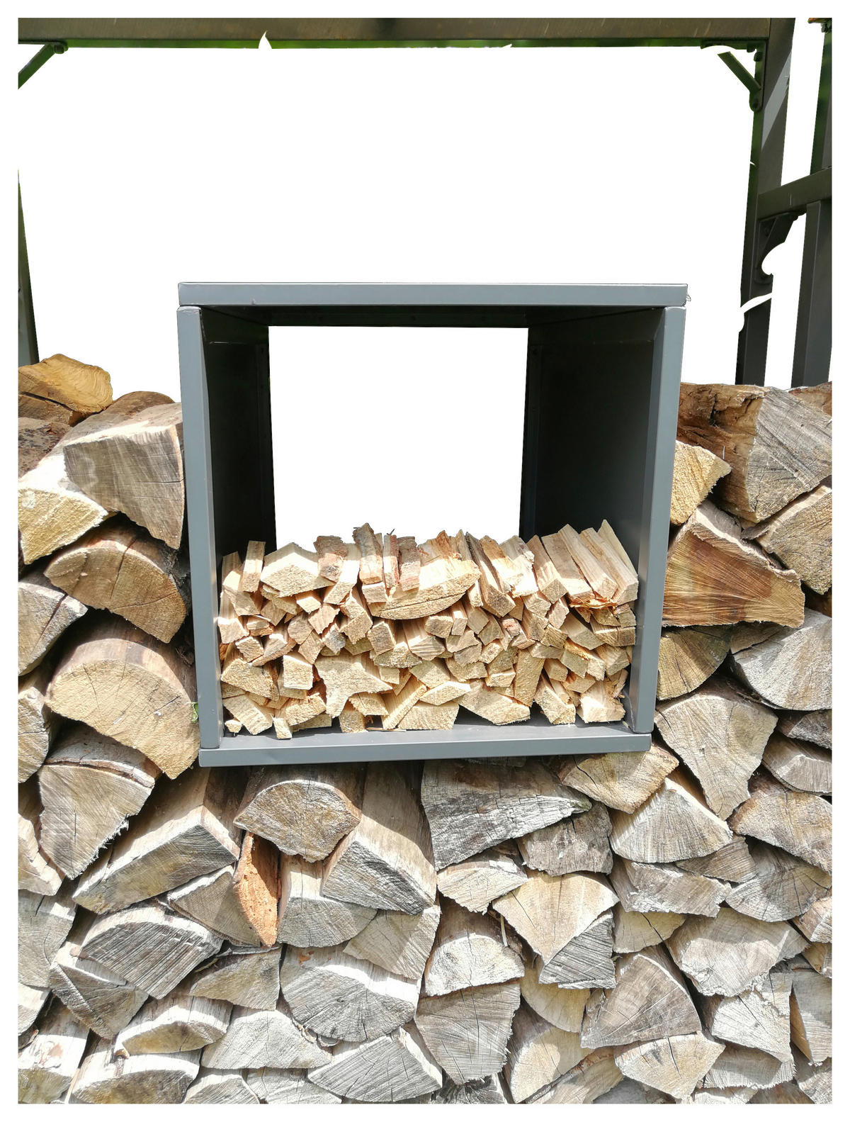 Grasekamp Anmachholz Box grau B/H/L: ca. 48x48x68 cm Anmachholz_Box_68x48x48cm - grau (68,00/48,00/48,00cm) - Grasekamp