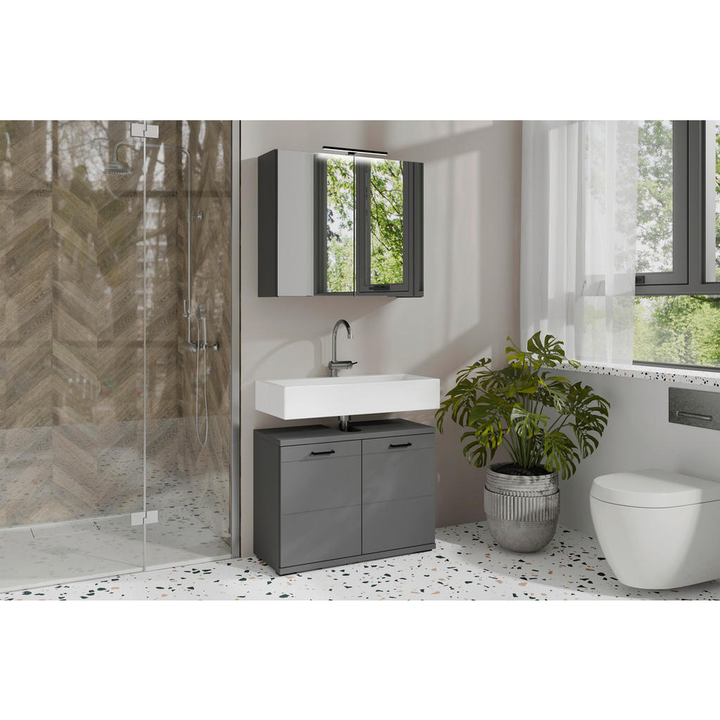 Thumbnail - Spiegelschrank SPREE anthrazit B/H/T: ca. 70x60x15 cm