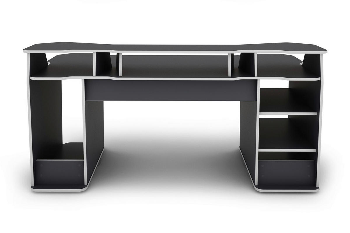 Schreibtisch MATRIX anthrazit weiß B/H/T: ca. 180x76,96x85 cm MATRIX - weiß/anthrazit (180,00/76,96/85,00cm) - byLIVING