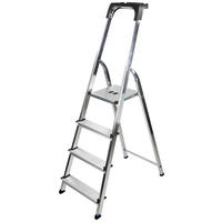 BAYERSYSTEM Haushaltsleiter Aluminium Haushaltsleiter_4_Stufen - silber - BAYERSYSTEM