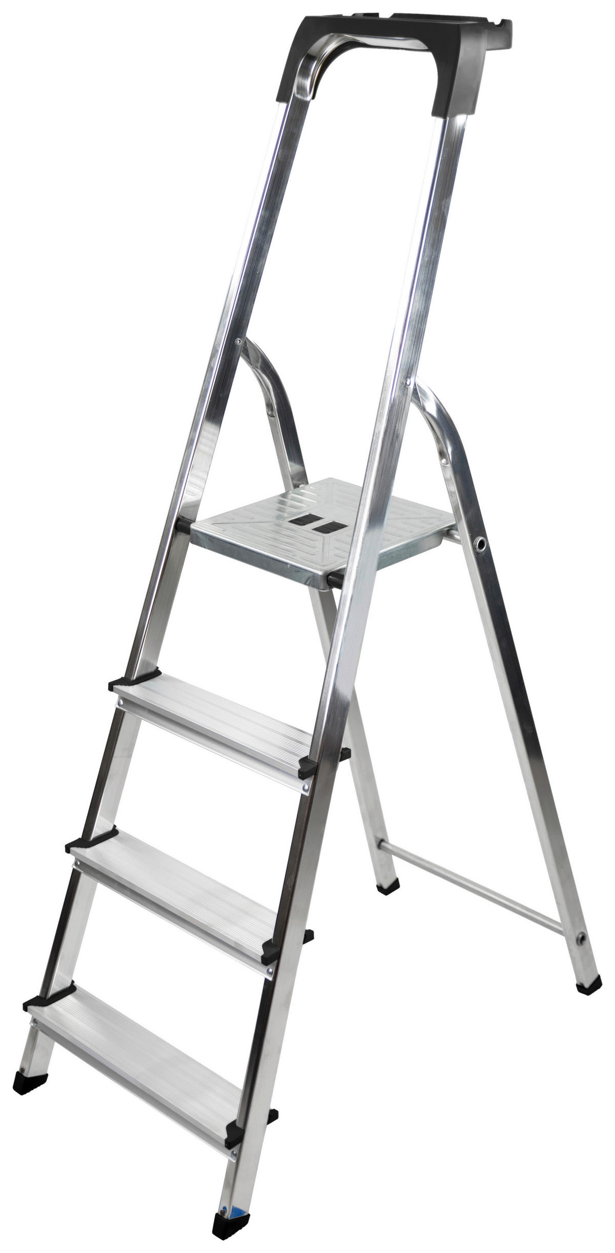 BAYERSYSTEM Haushaltsleiter Aluminium Haushaltsleiter_4_Stufen - silber - BAYERSYSTEM