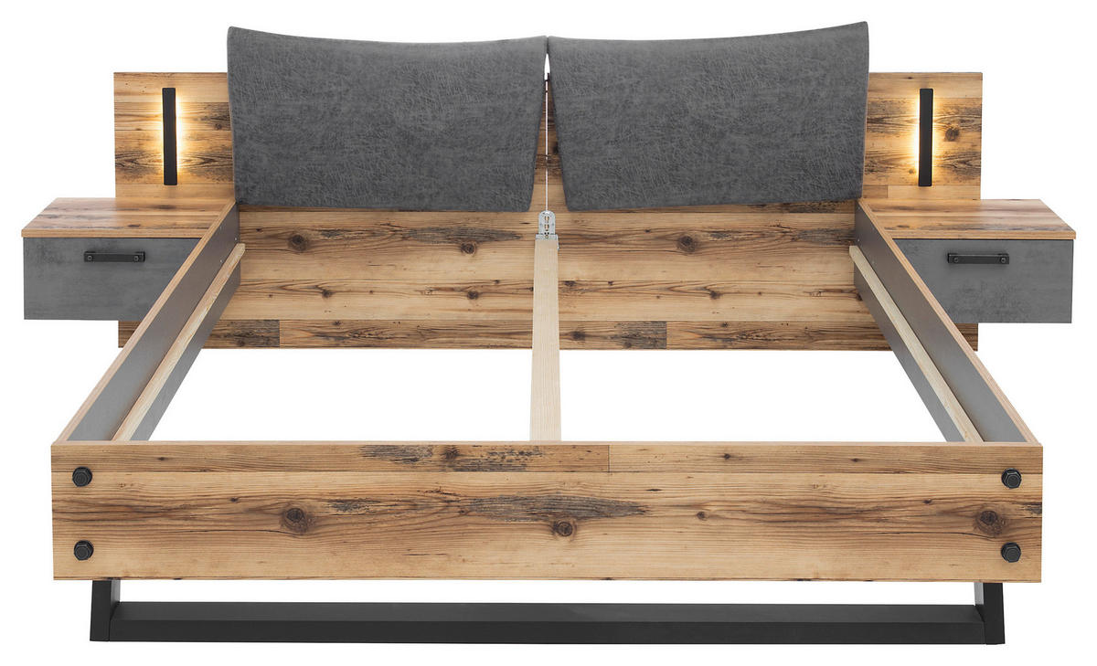 Bettanlage Dover Alpin Lodge Nachbildung Betonoxid Optik B/H/T: ca. 289,4x96,3x215,5 cm Dover - Alpin Lodge (289,40/96,30/215,50cm)