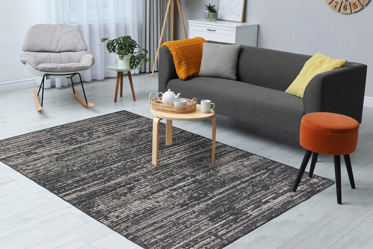 360Living Teppich Kalevi grau B/L: ca. 160x230 cm Kalevi - grau (160,00/230,00cm) - 360Living