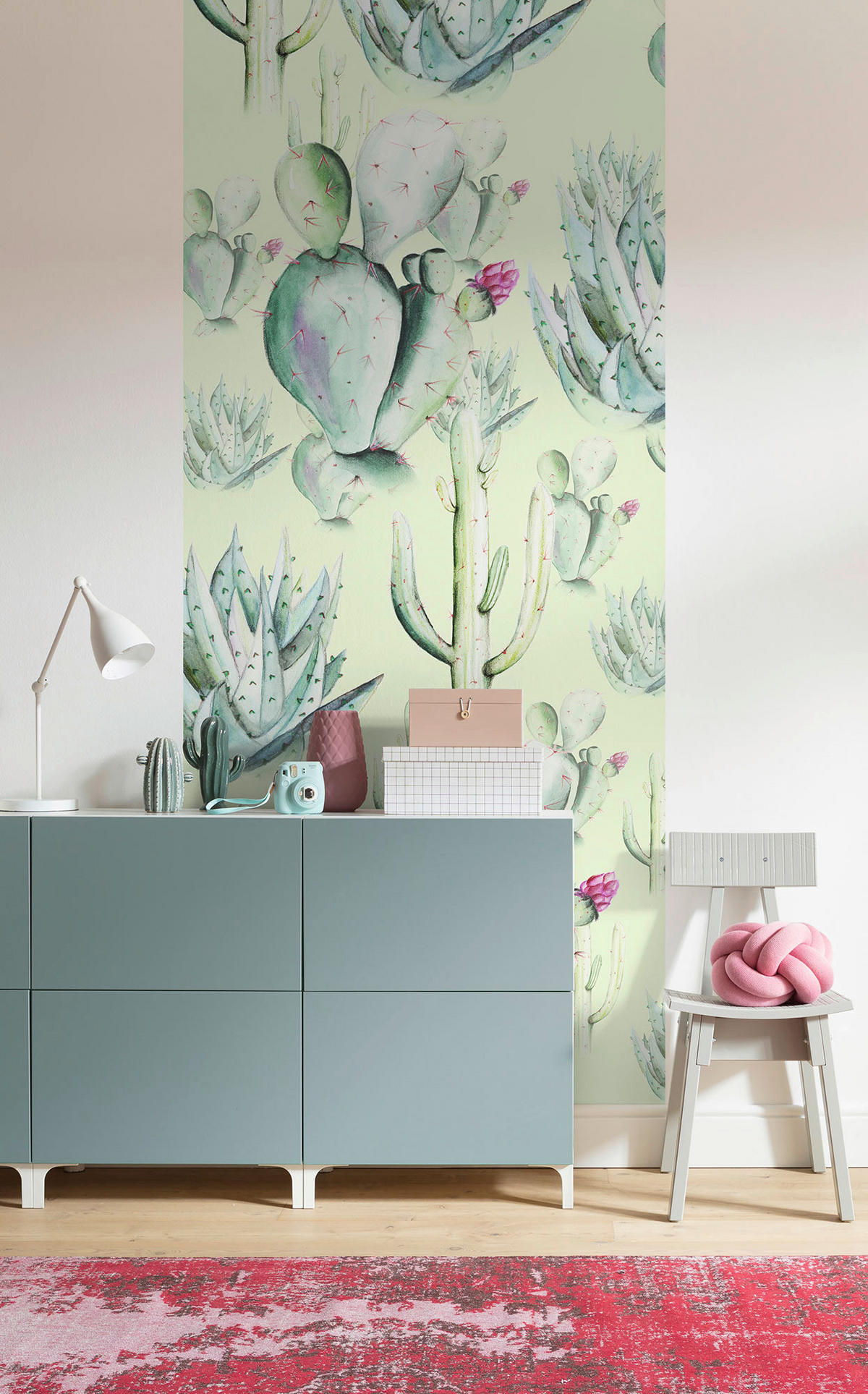 Komar Fototapete Cactus Green Panel B/L: ca. 100x250 cm Cactus Green Panel - (100,00/250,00cm) - Komar