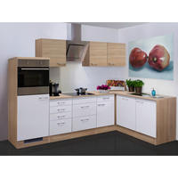 Winkelküche Samoa weiß B/H/T: ca. 280x200x60 cm Samoa - Eiche/weiß (280,00/200,00/60,00cm) - Flex-Well