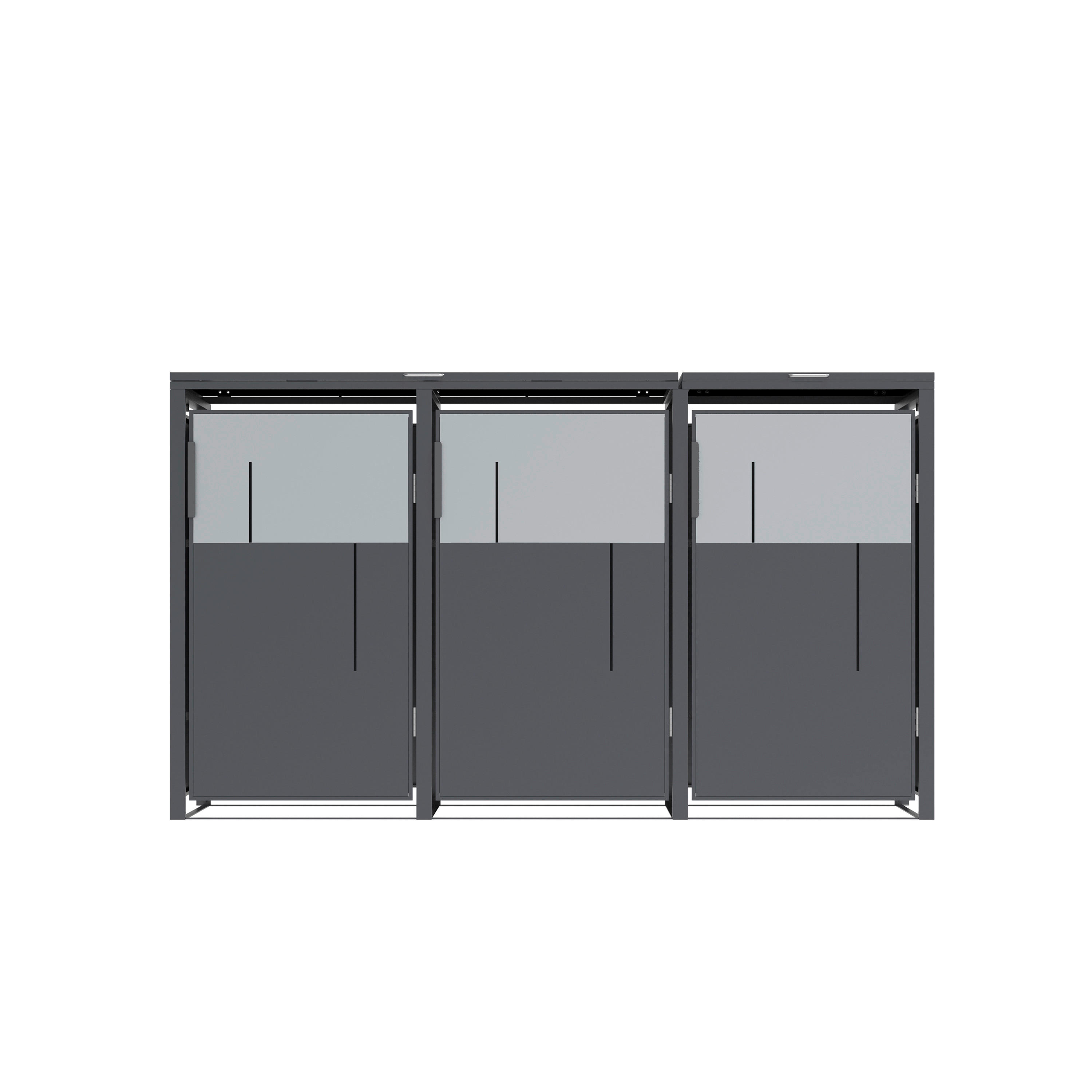 Westmann Mülltonnenbox Tonus anthrazit B/H/L: ca. 198x116x80 cm Tonus - anthrazit (80,00/198,00/116,00cm) - Westmann