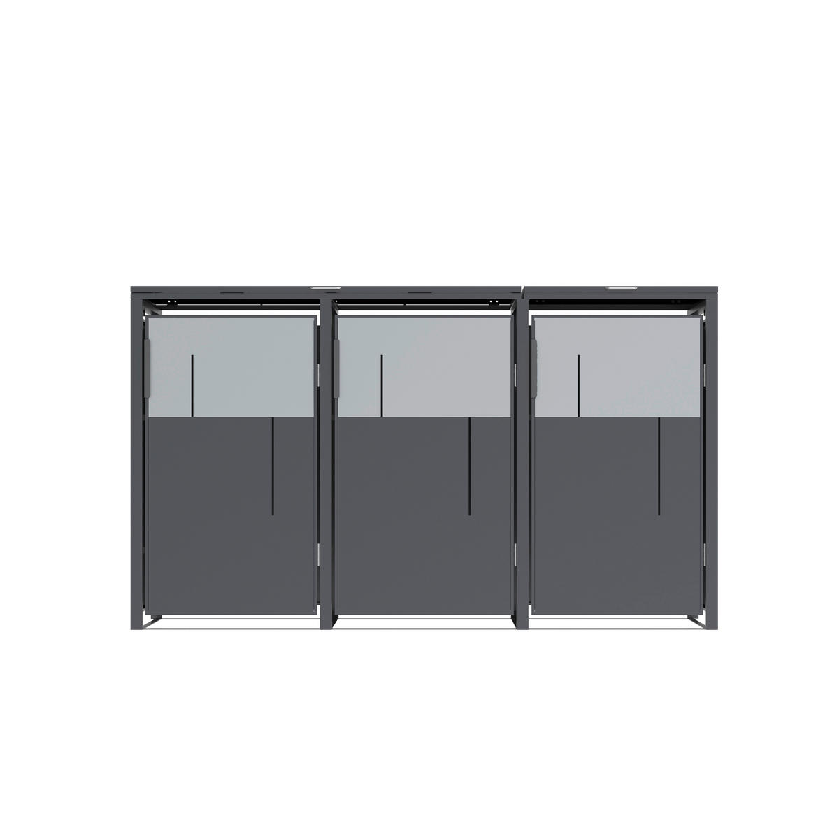 Westmann Mülltonnenbox Tonus anthrazit B/H/L: ca. 198x116x80 cm Tonus - anthrazit (80,00/198,00/116,00cm) - Westmann