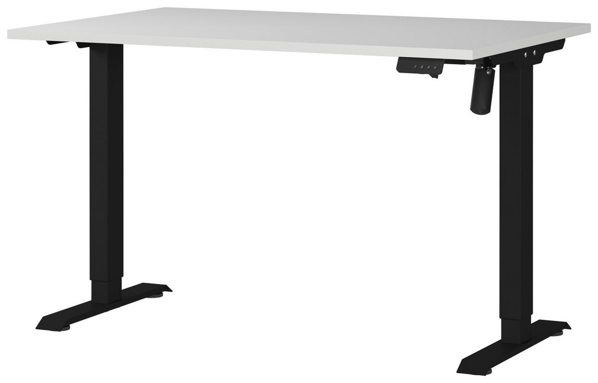 Schreibtisch 8022-581 Lichtgrau schwarz B/H/T: ca. 120x118x80 cm 8022-581 - Lichtgrau/schwarz (120,00/118,00/80,00cm) - Germania