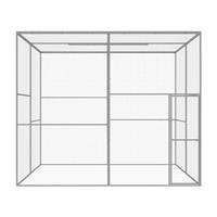 vidaXL Katzenkäfig Katzenkäfig - silber (300,00/3,00/250,00cm) - vidaXL