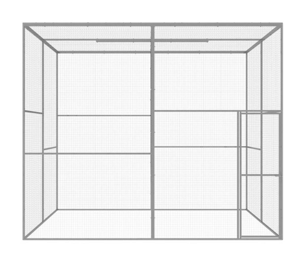 vidaXL Katzenkäfig Katzenkäfig - silber (300,00/3,00/250,00cm) - vidaXL