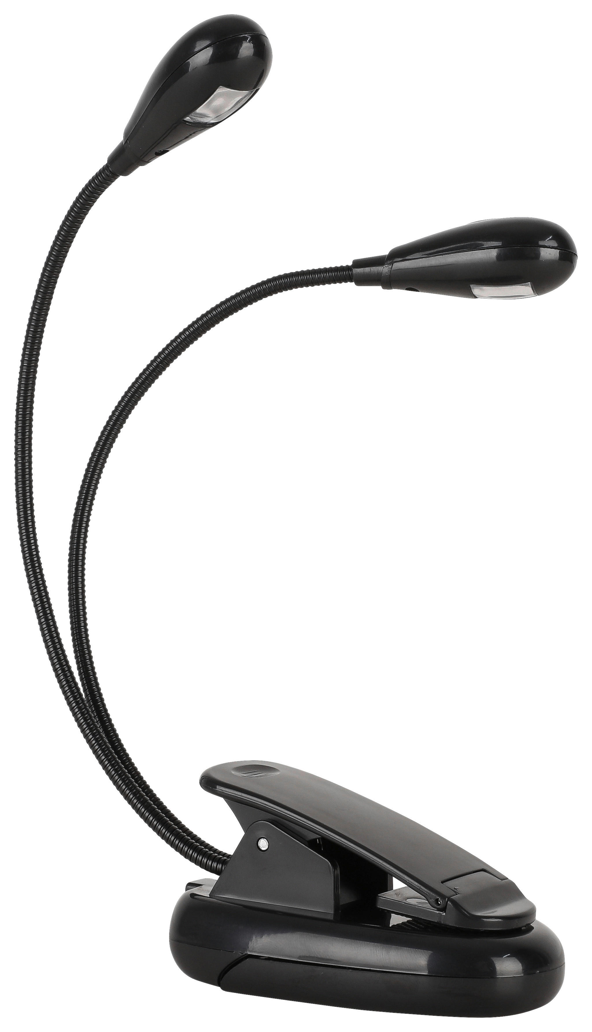 LED-Tischleuchte C31737PO schwarz Kunststoff B/H/T: ca. 5x8x21 cm Batterie-Klemmleuchte_Ben - schwarz (5,00/8,00/21,00cm)