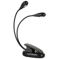 LED-Tischleuchte C31737PO schwarz Kunststoff B/H/T: ca. 5x8x21 cm Batterie-Klemmleuchte_Ben - schwarz (5,00/8,00/21,00cm)