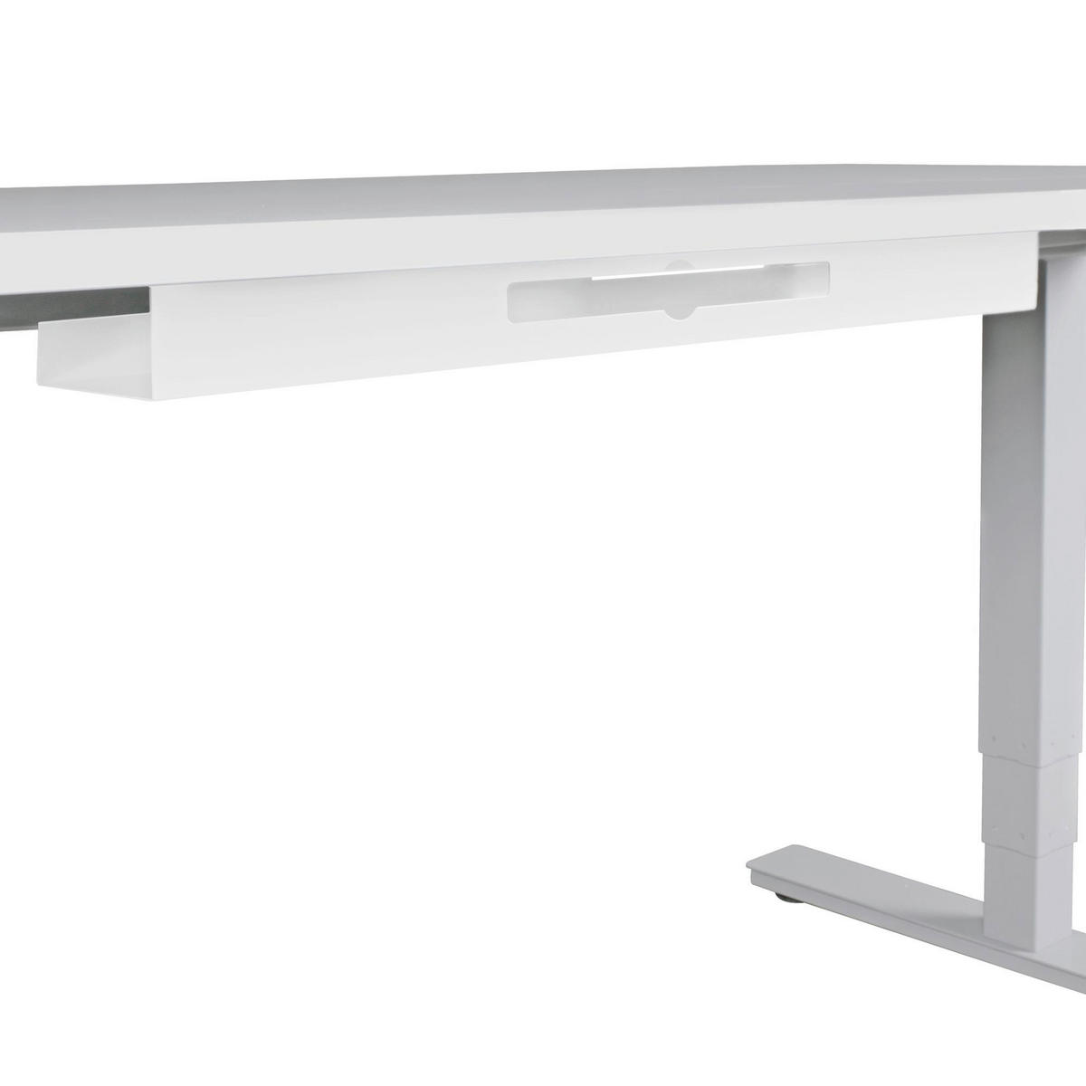 Zubehör weiß Metall B/H/T: ca. 80x7x13 cm Kabelkanal Schreibtisch - weiß (80,00/7,00/13,00cm) - Amstyle