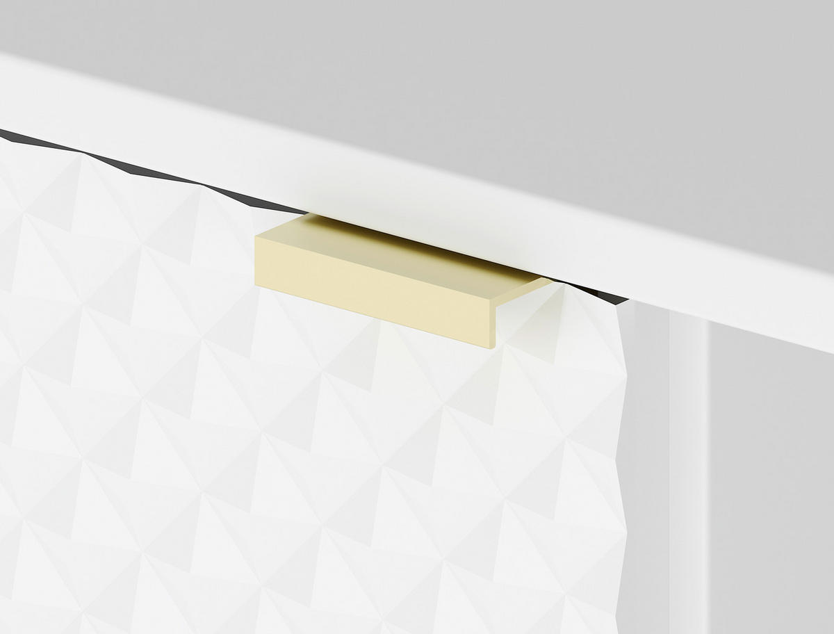 Kommode KOMMODE DIAMOND DI3 LED weiß weiß glänzend B/H/T: ca. 155,9x125,9x42 cm KOMMODE DIAMOND DI3 LED - weiß (155,90/125,90/42,00cm) - WIPMEB