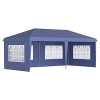 Outsunny Faltpavillon blau Polyester B/H/L: ca. 295x270x585 cm Faltpavillon - blau (585,00/295,00/270,00cm) - Outsunny