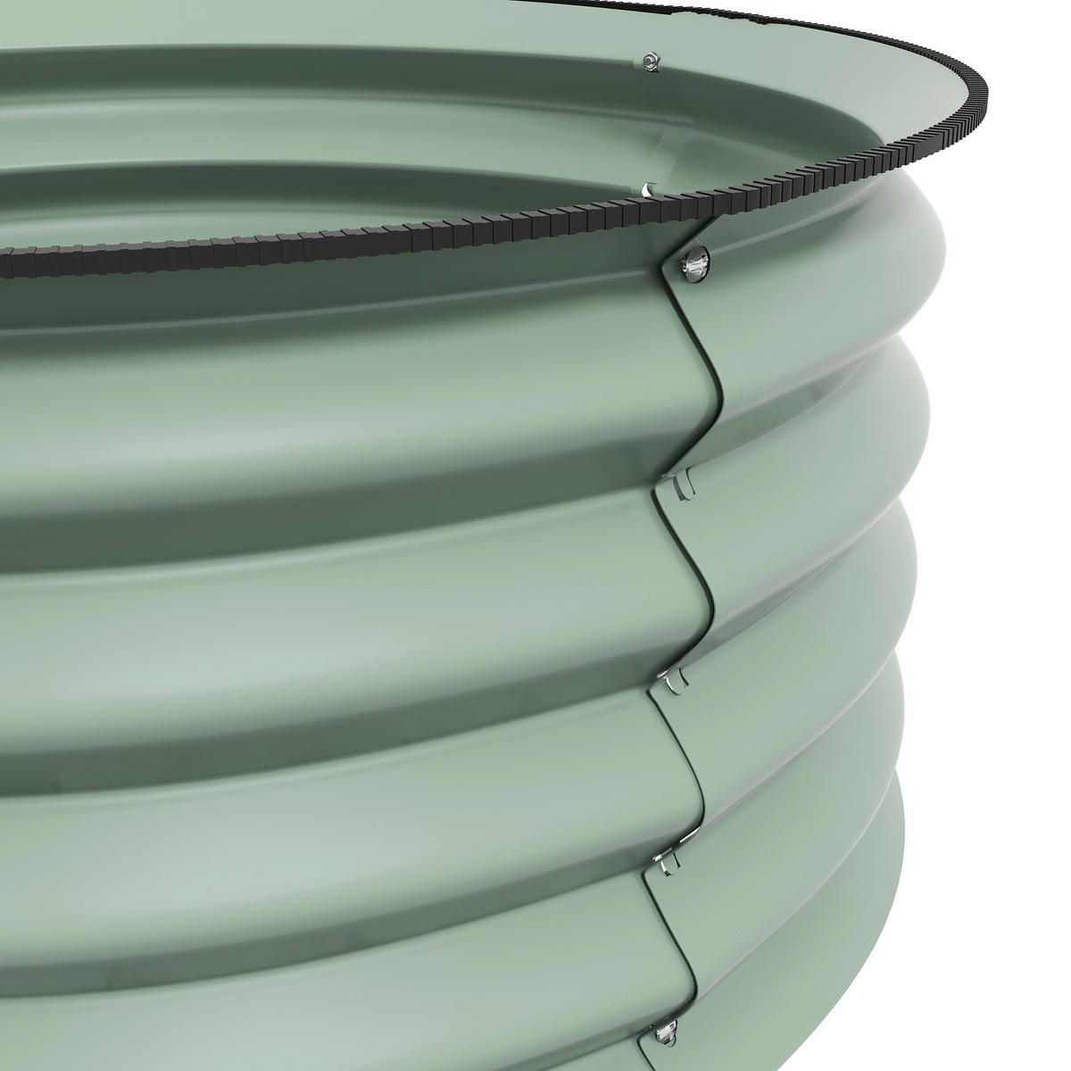 Outsunny Hochbeet-Set grün Stahl B/H/L: ca. 60x30x60 cm Hochbeet Set - grün (60,00/60,00/30,00cm) - Outsunny