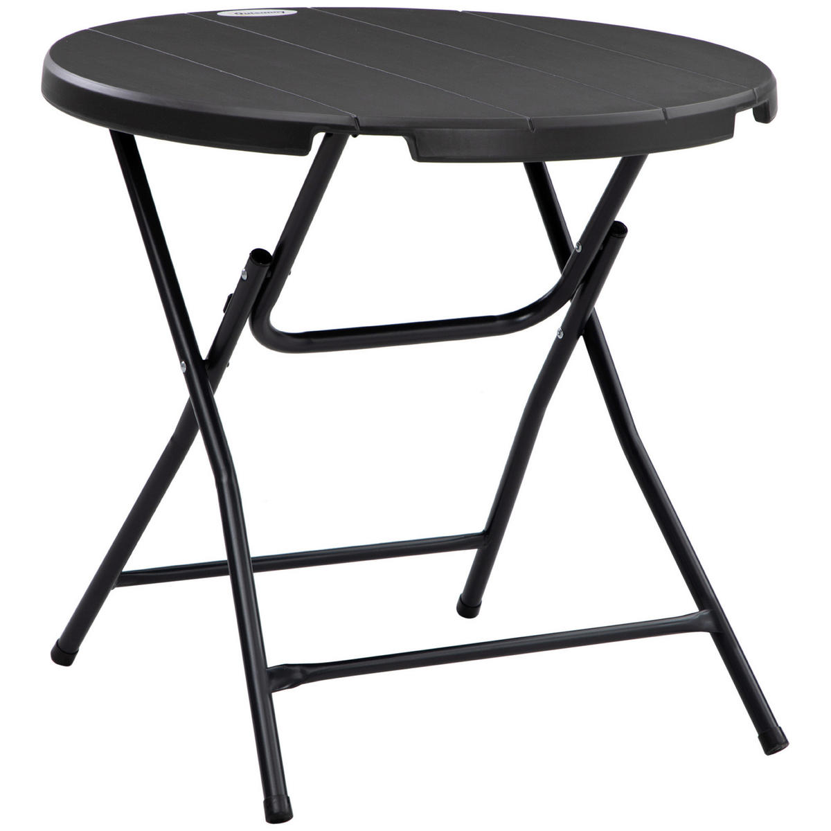 Outsunny Gartentisch dunkelgrau Polyethylen B/H/L: ca. 80x73x80 cm Gartentisch - dunkelgrau (80,00/80,00/73,00cm) - Outsunny