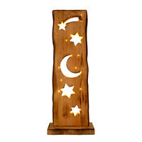 Näve Leuchten LED-Dekoleuchte LED-Holz-Dekoleuchte Mond/Sterne - natur (2,50/60,00/16,00cm) - Näve Leuchten