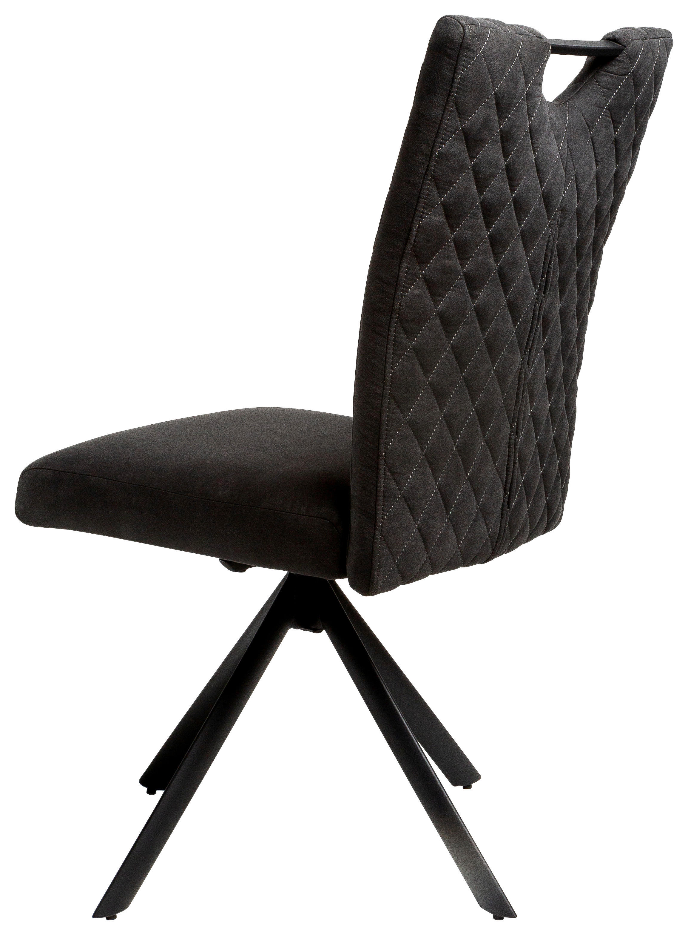 Stuhl Georgia anthrazit Microfaser B/H/T: ca. 47x95x46 cm Georgia - schwarz/anthrazit (47,00/95,00/46,00cm)