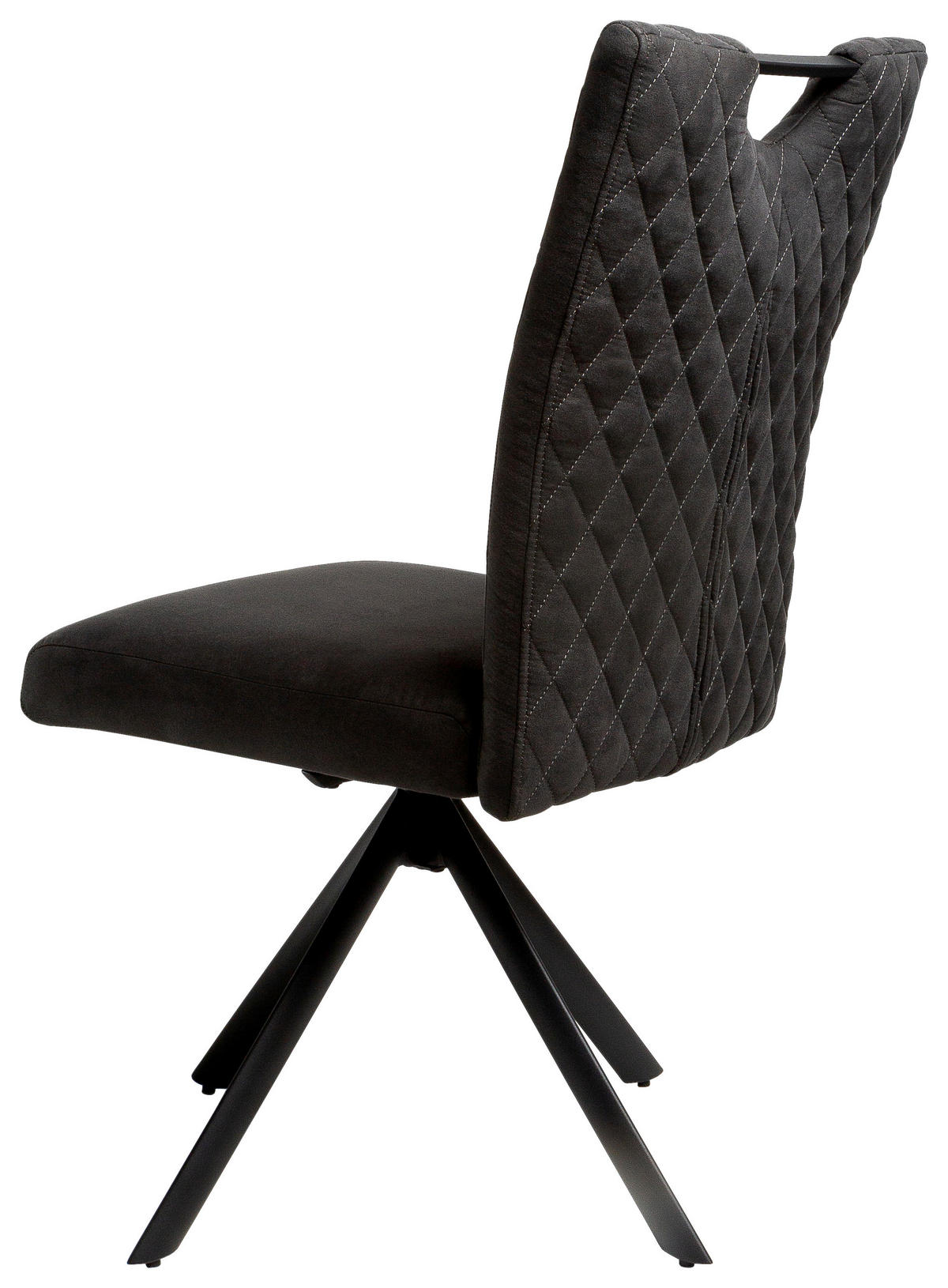 Stuhl Georgia anthrazit Microfaser B/H/T: ca. 47x95x46 cm Georgia - schwarz/anthrazit (47,00/95,00/46,00cm)