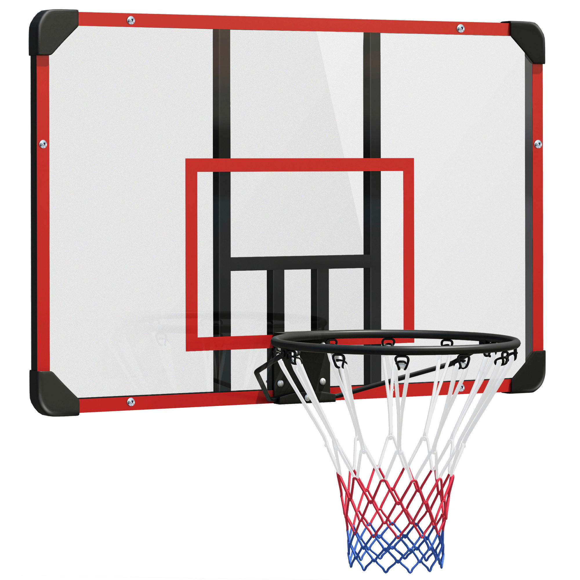 SPORTNOW Basketballkorb rot Kunststoff B/H/L: ca. 61x73x113 cm Basketballkorb - rot/schwarz (113,00/61,00/73,00cm) - SPORTNOW