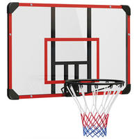 SPORTNOW Basketballkorb rot Kunststoff B/H/L: ca. 61x73x113 cm Basketballkorb - rot/schwarz (113,00/61,00/73,00cm) - SPORTNOW