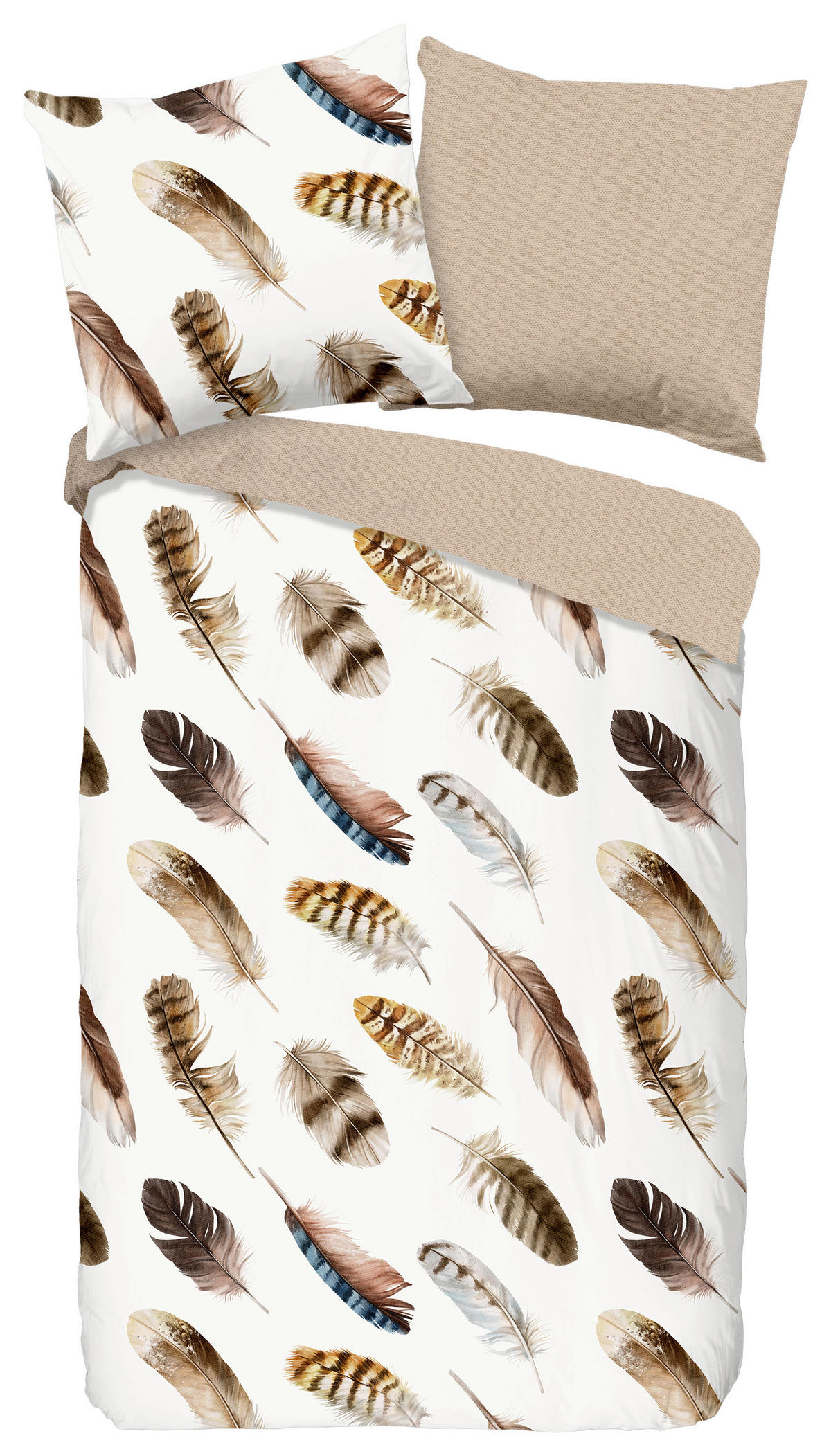 Bettwäsche Fedra sand Baumwolle B/L: ca. 135x200 cm Fedra - sand (135,00/200,00cm) - Good Morning
